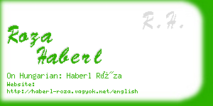 roza haberl business card